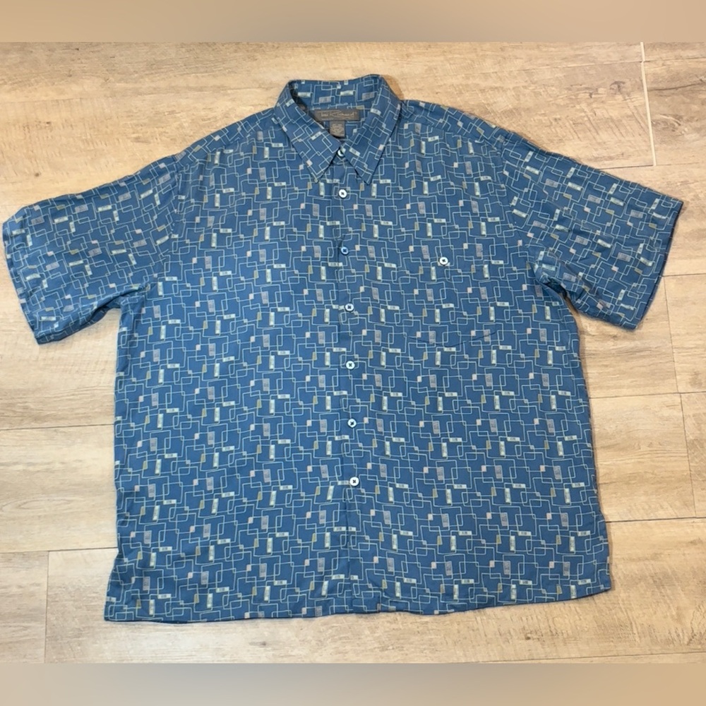 Tori Richard Men’s 100% Silk Front Button Short Sleeve Shirt Size 2XL
